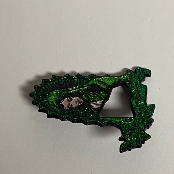 Virgin Mary New Era Frame Hat Pin Pins Hats Bag Fitted Green Black Glitter Roses - Picture 4 of 7